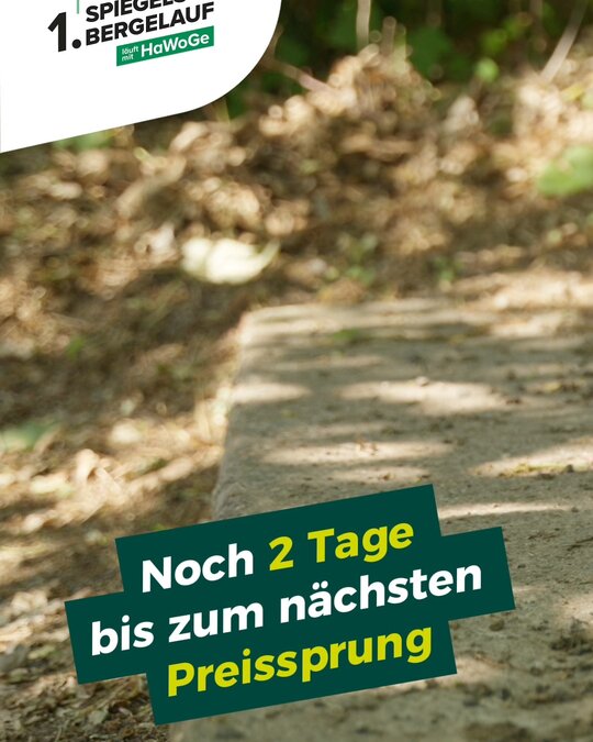 ⏰ Preissprung voraus!

Noch bis einschließlich 15.08. zum aktuellen Preis für den Spiegelsbergelauf 2026 anmelden!...