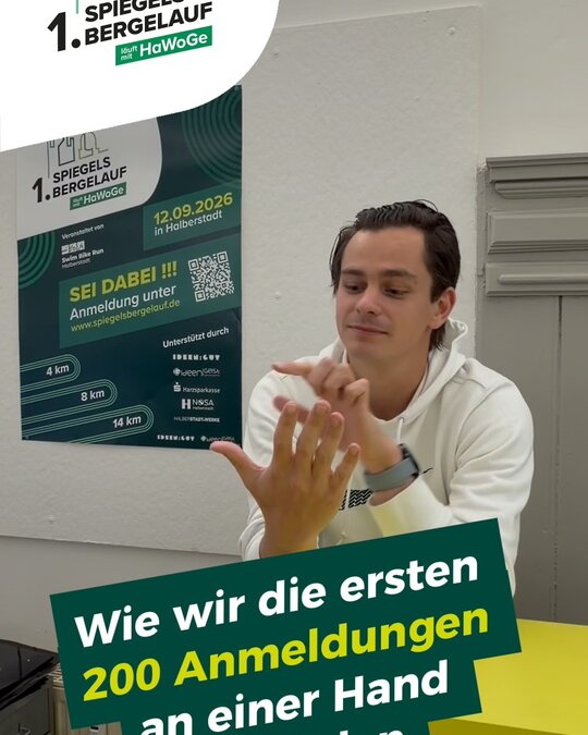 200 Anmeldungen! 

Wir freuen uns riesig über euren Zuspruch zum 1. Spiegelsbergelauf und sagen einfach mal: Danke!...